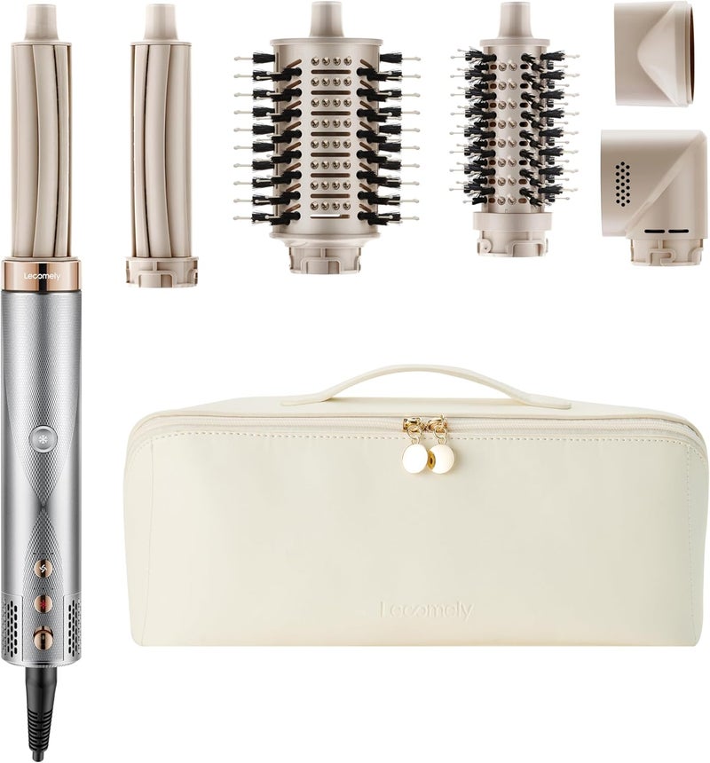 Lecomely AirEdge A3 Hair Styler Bag Luxurious Leather Build Travel-Ready Design Fits All Accessories of Multi-Styler Brushes, nozzles, Curls Universal Fit - Image 3